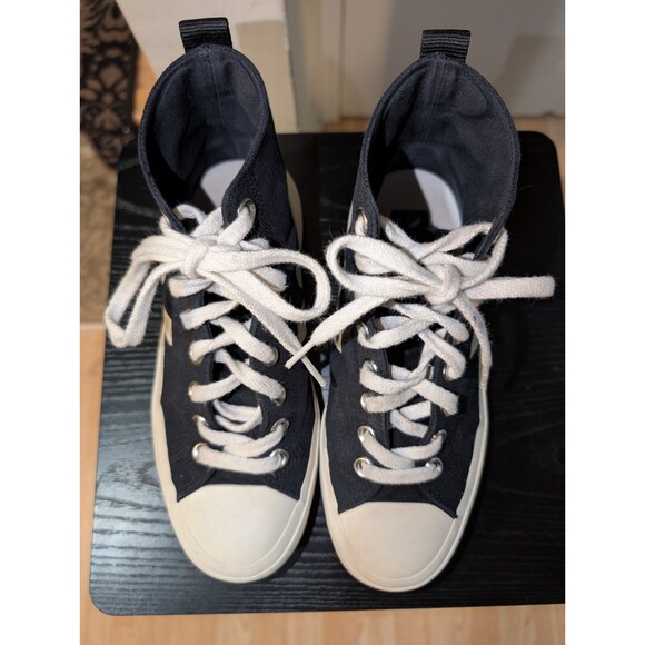 Veja Wata II Canvas Hi-Top Black Pierre Sneakers Women's Sz 6 US - Picture 2 of 13
